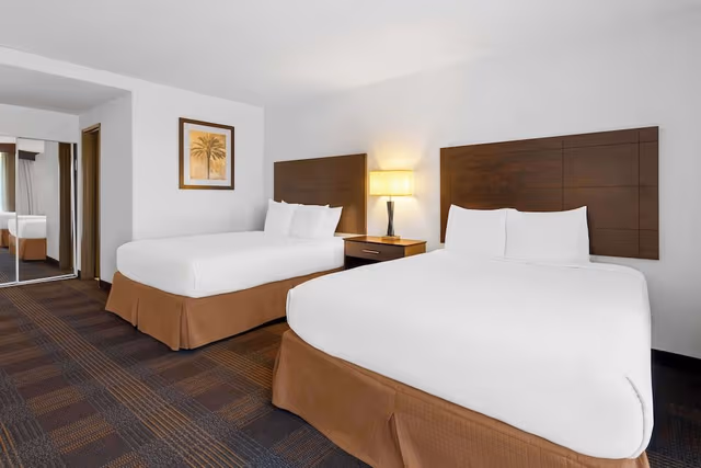 Standard Room, 2 Queen Beds, Non Smoking, Refrigerator & Microwave