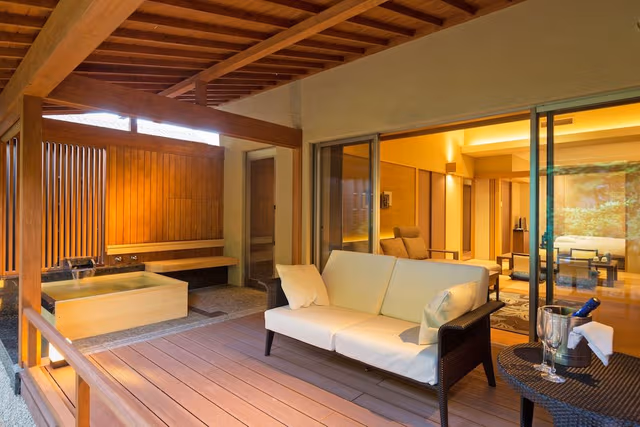 Luxury Villa Suite Japanese-Western Room with Open-Air Onsen