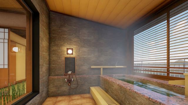Japanese Style Room with Partial Open Air Bath and Garden (for 1-2 guests)