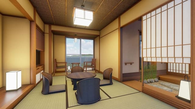 Japanese Style Room with Partial Open Air Bath and Garden (for 1-2 guests)