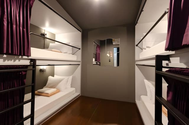 Shared Dormitory, Mixed Dorm, Shared Bathroom (4 Bunk Beds)