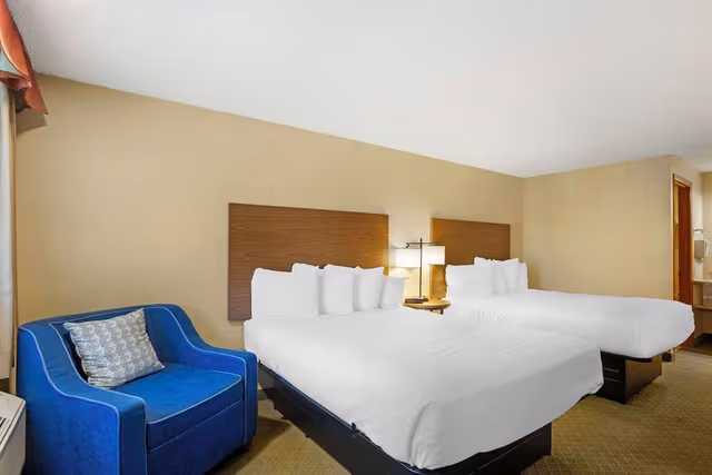 Standard Room, 2 Queen Beds, Non Smoking, Refrigerator & Microwave