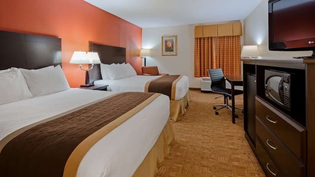 Standard Room, 2 Queen Beds, Non Smoking, Refrigerator & Microwave