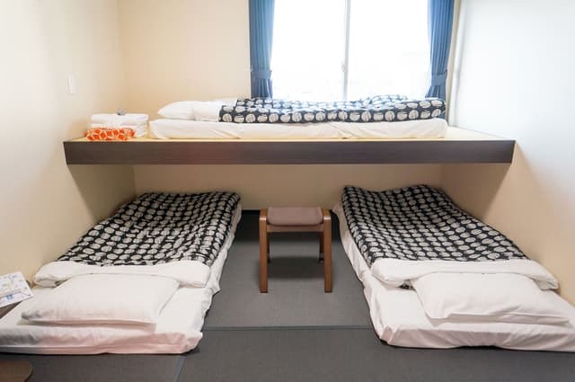 Private triple room, Shared Toilet and Shower