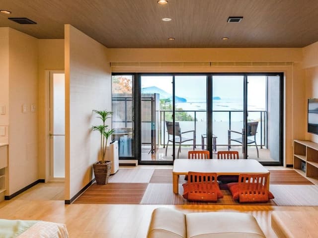 Western modern Japanese-western room with open-air bath Non-smoking