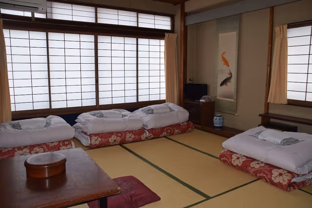 Traditional Japanese-style Room for 4 Guests(Breakfast available at extra cost, No bathroom in room)