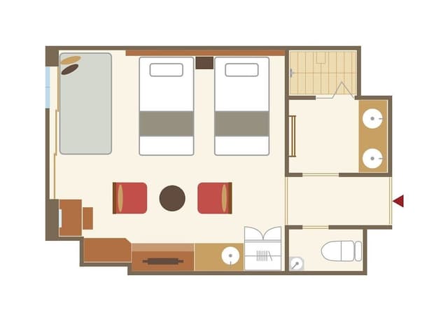 Main building, Deluxe Twin Room with Shower