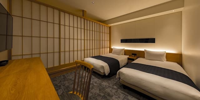 Japanese-Western Style Twin Room, Non Smoking (With Washer-Dryer)