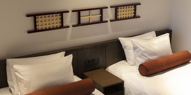 Japanese-Western Style Twin Room, Non Smoking (With Washer-Dryer)