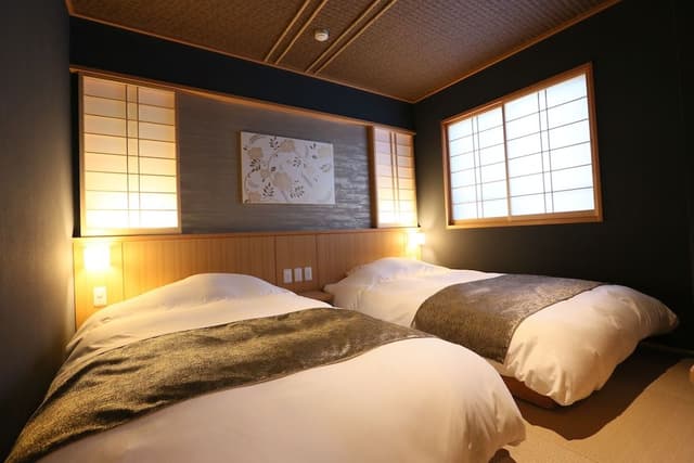 Japanese Western Style Quadruple Room, Garden View, Private Open-Air Bath
