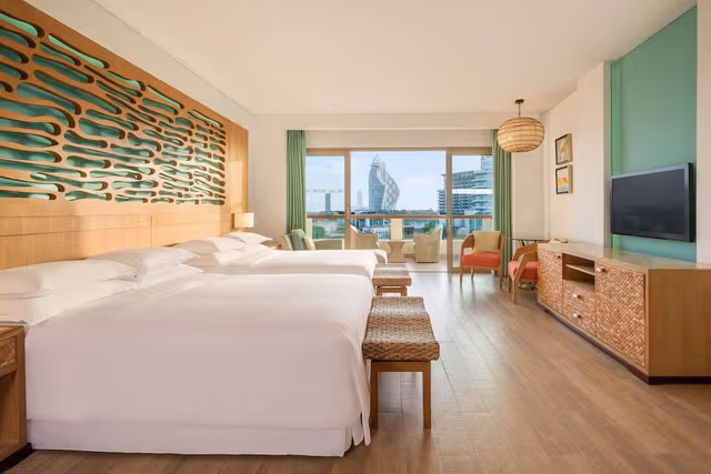 Room, 2 Double Beds, Balcony (View)
