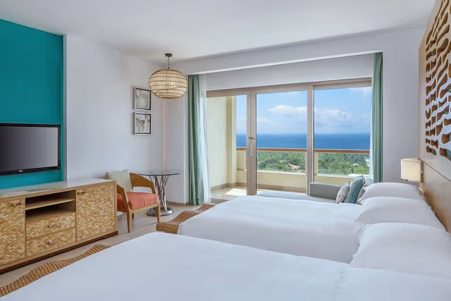 Room, 2 Double Beds, Balcony (View)