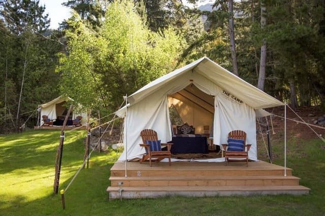 Glamping Denver Tent, 1 Queen Bed, Shared Bathroom, Lake View