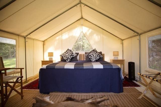 Glamping Denver Tent, 1 Queen Bed, Shared Bathroom, Lake View