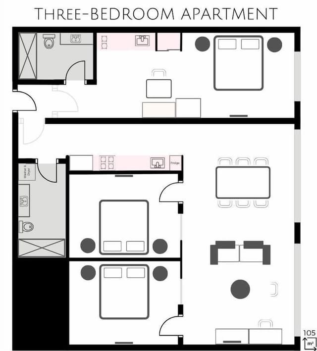 Apartment, 3 Bedrooms, Non Smoking