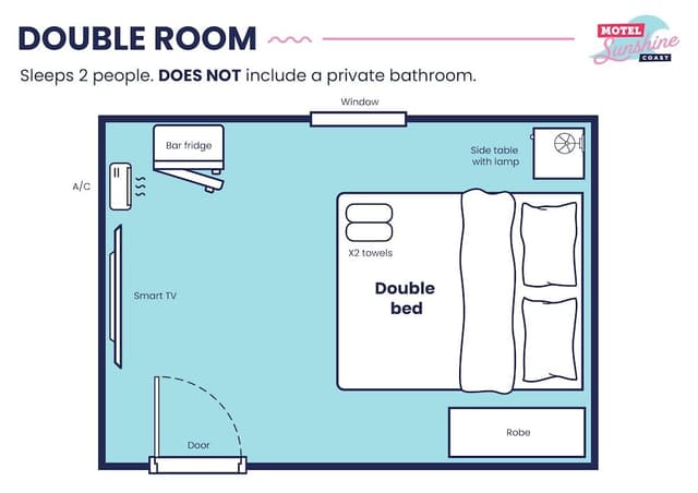 Double Room Shared Bathroom