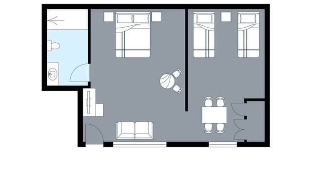 Family Room, 2 Bedrooms