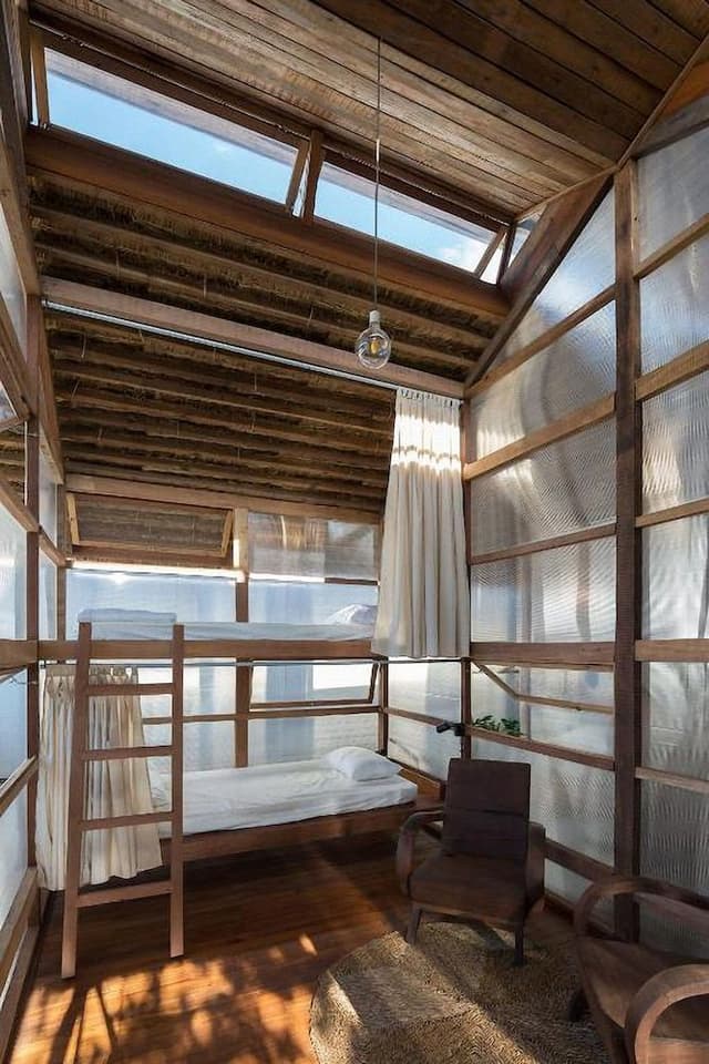 Bed in 2-Bed Mixed Dormitory Room, Pool Access