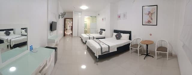 Basic Double Room, 2 Queen Beds, Non Smoking, Refrigerator