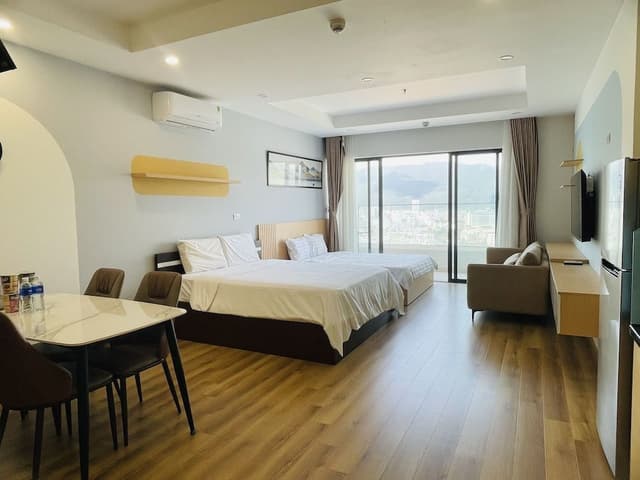 Family Studio Suite, Multiple Beds, Balcony, Sea Facing