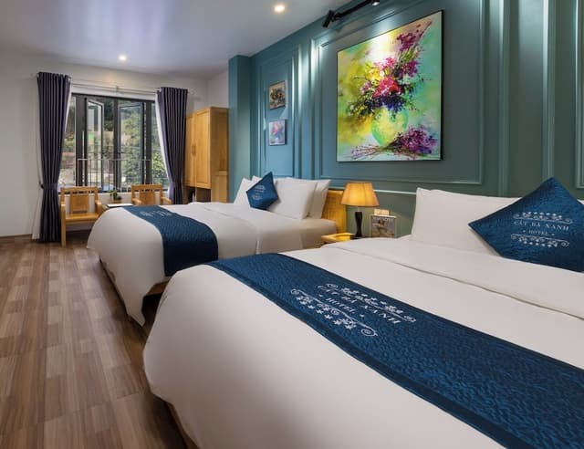 Deluxe Quadruple Room, 2 Queen Beds, Non Smoking, Mountain View