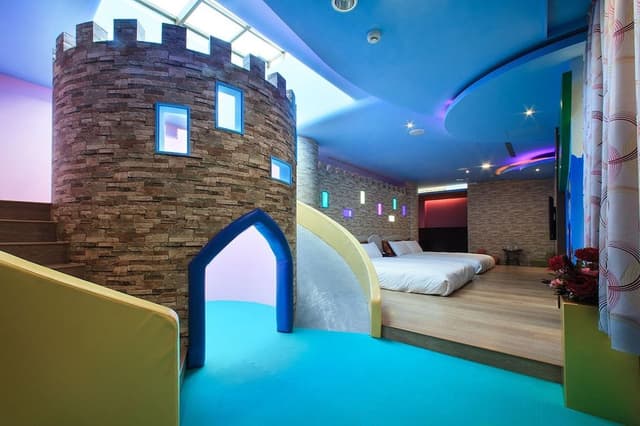 Castle themed family room