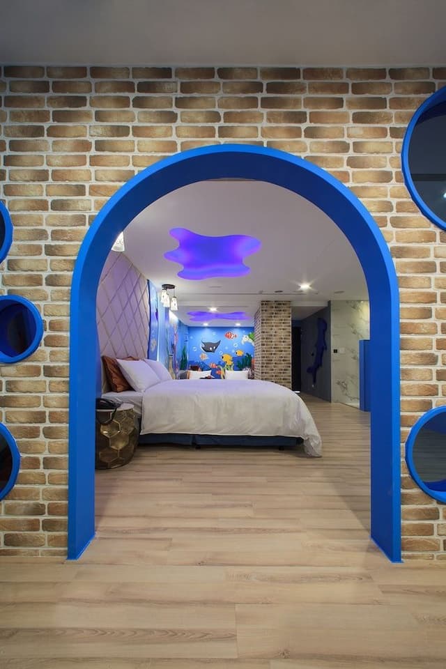 The bottom of the sea themed family room