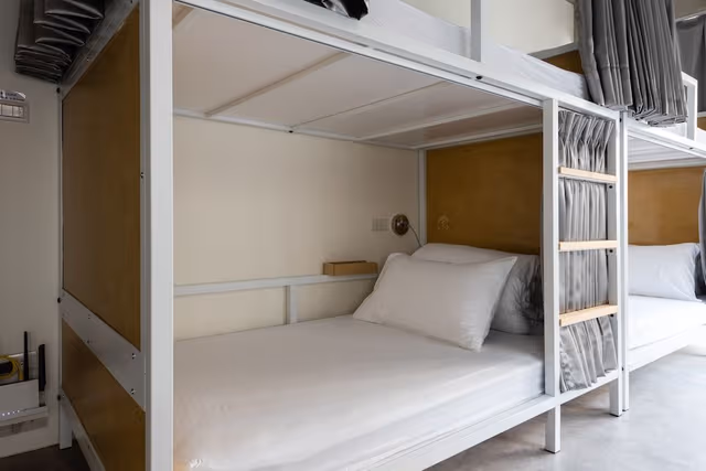 Single Bed in Dormitory with bathroom indoor