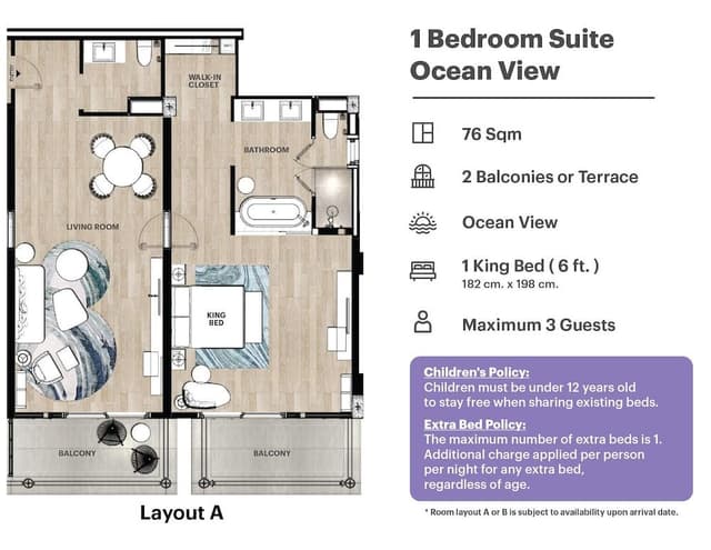 Suite, 1 Bedroom, Balcony, Ocean View