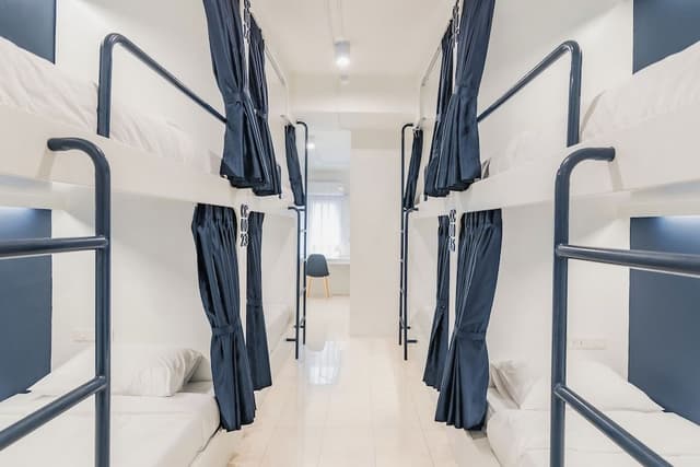 8-Bed Female Dormitory with Shared Bathroom