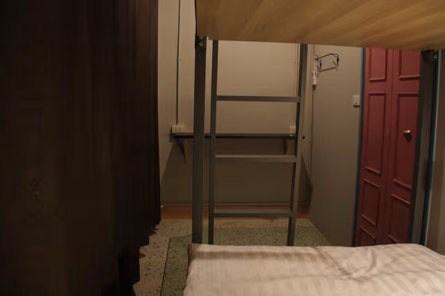 Private Room with 2-Bunk Beds and External Shared Bathroom