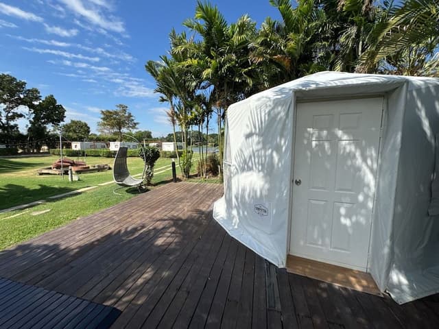 Yurt Tent Pool View