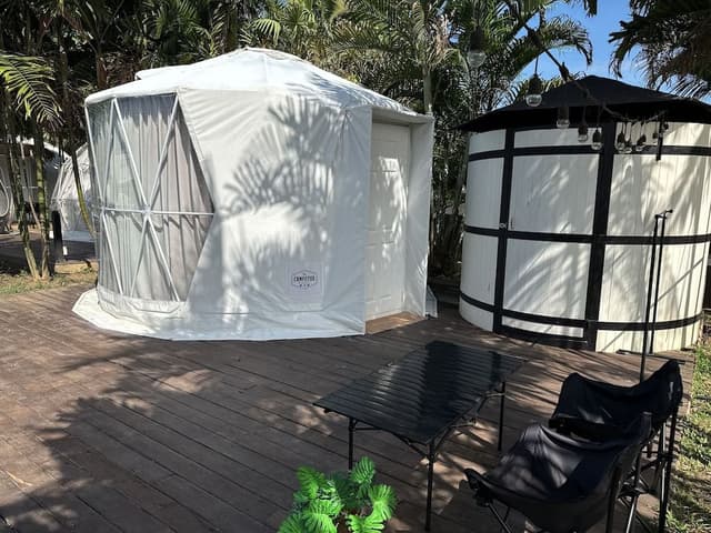 Yurt Tent Pool View