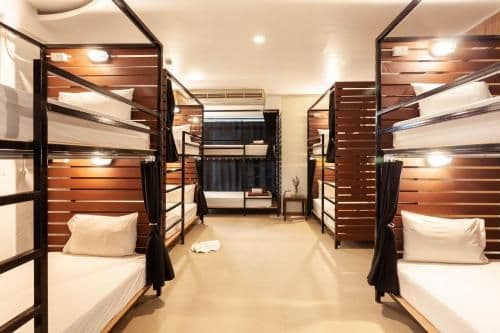 Bed in 10 Bed Mixed AC Dormitory Room with Shared Bathroom