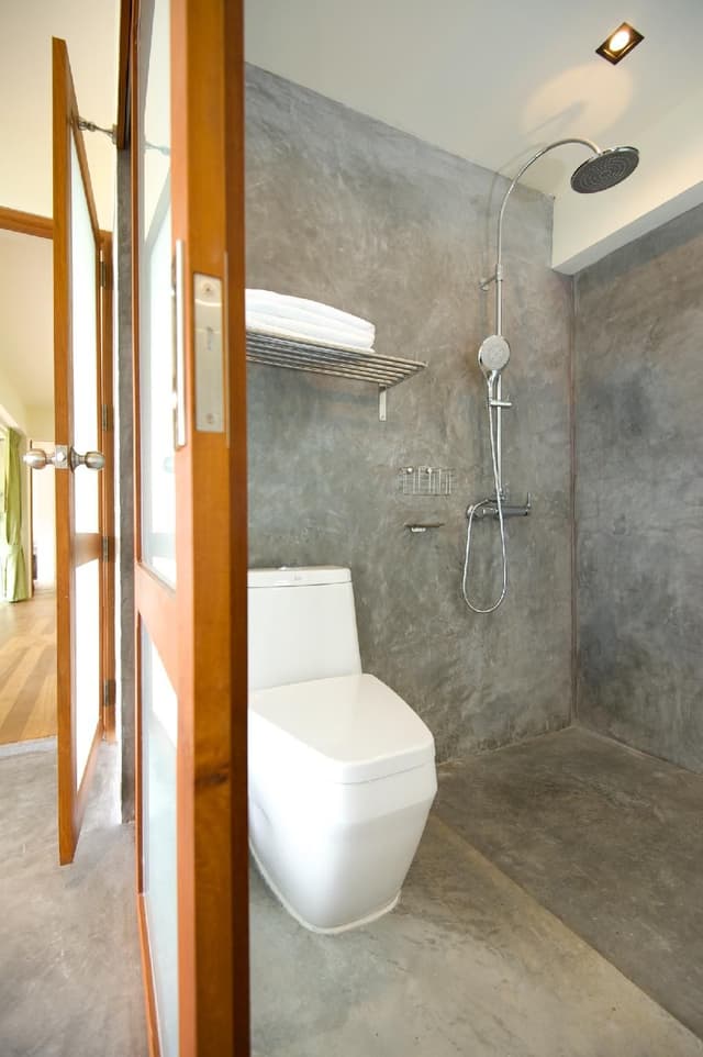 Blue villa with private pool & sea view room