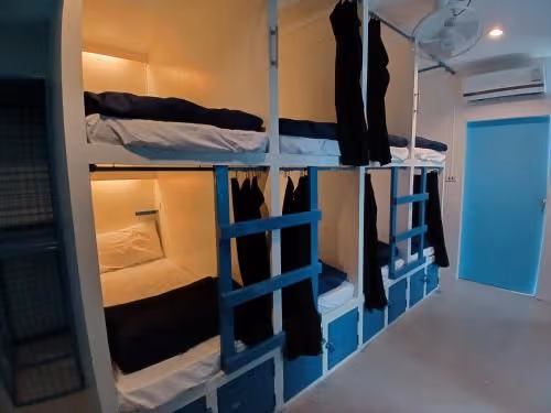 Bed in 8 Bed Mixed Dormitory with Balcony and Mountain view