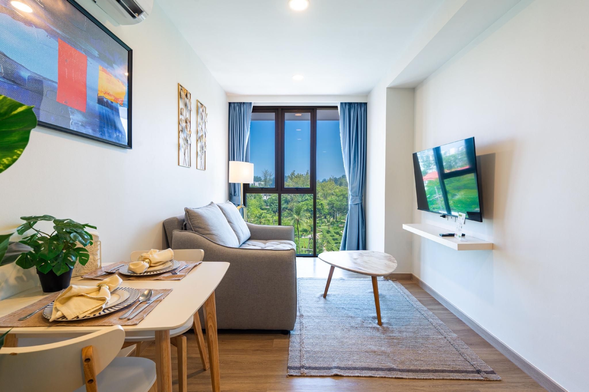 อพาร์ตเมนต์ 1 ห้องนอน 1 ห้องน้ำส่วนตัว ขนาด 39 ตร.ม. – บางเทา (New 1bd apartment in Laguna SkyPark)2