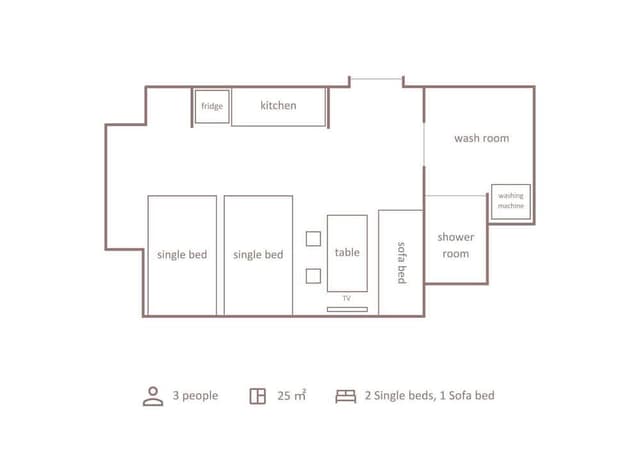 Standard Room, Multiple Beds, Non Smoking, Kitchen
