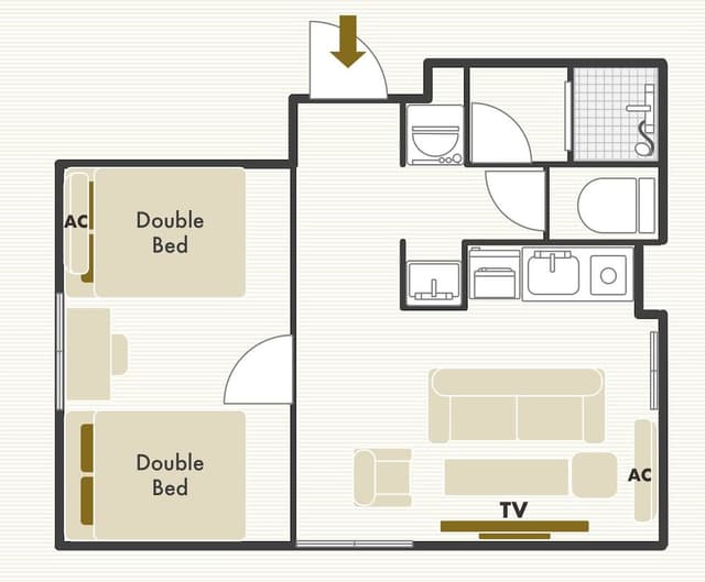 1 Bedroom Apartment (Type A), Non Smoking