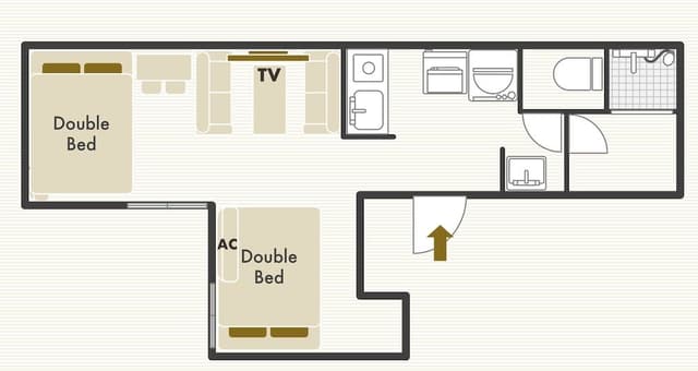 1 Bedroom Apartment (Type E), Non Smoking