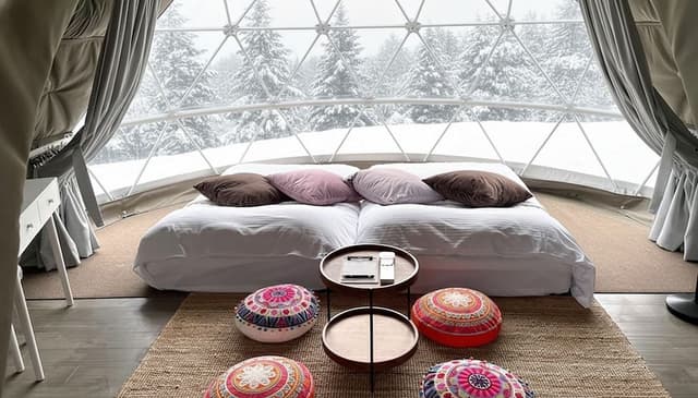 Single Dome, 2 Beds Check-in: 2:00 PM / Check-out: 10:00 AM.