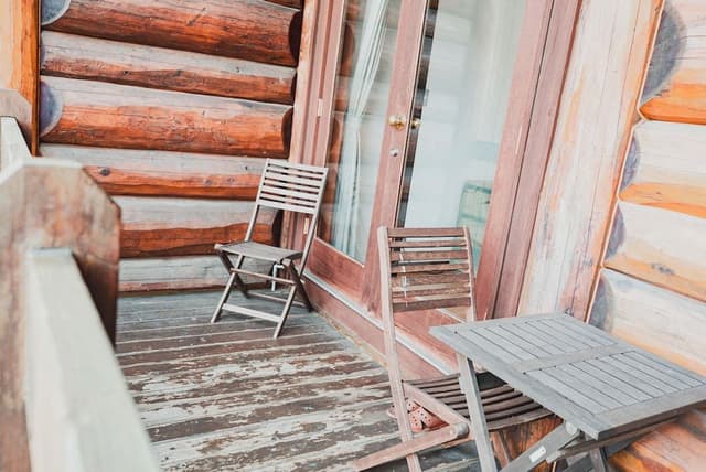 Deluxe Twin Room, Non Smoking, Private Bathroom (122,123 Log Hotel, 2F, Open Ceiling)