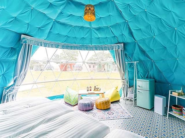 Dome Tent with 4 Single Beds