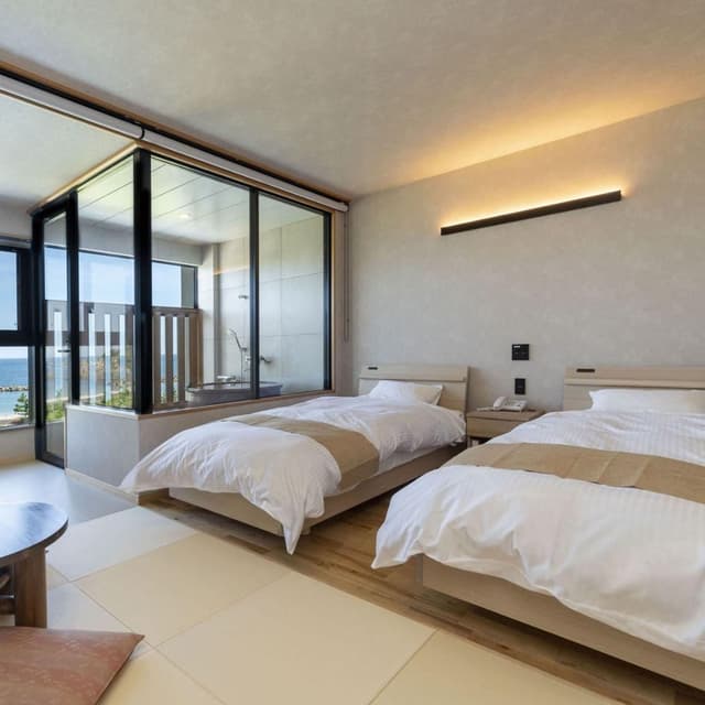 Japanese-Western Style Room with Open-Air Bath