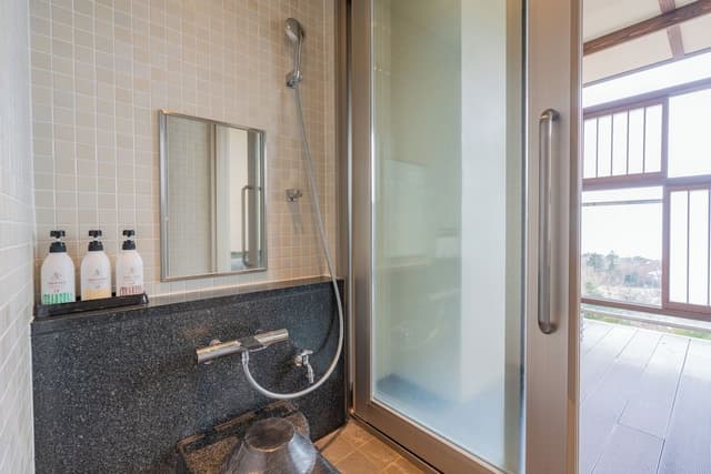 Japanese Western Style Twin Room, Ocean view with Open-air bath (Second floor)