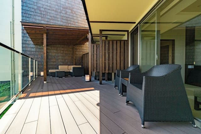 Japanese Western Style Twin Room, Ocean view with Open-air bath (First floor)