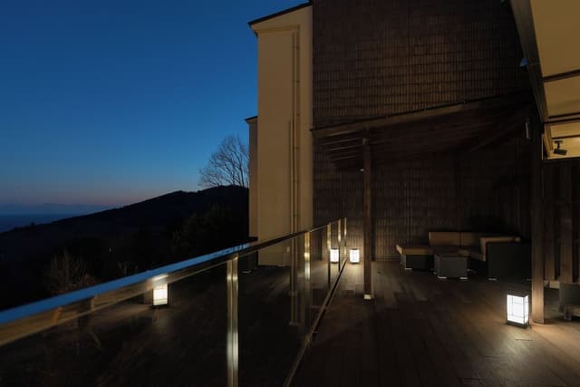 Japanese Western Style Twin Room, Ocean view with Open-air bath (First floor)