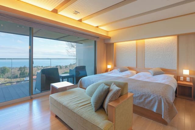 Japanese Western Style Corner Suite Room, Ocean view with Open-air bath (First floor)