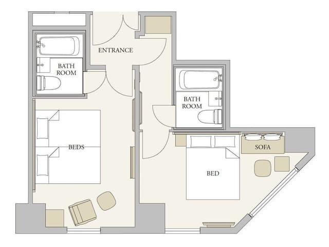Adjoining Family Room (Double Room + Twin Room)