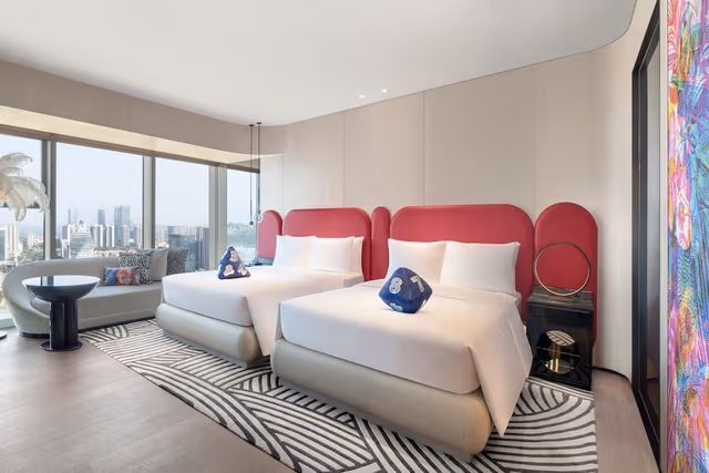 Spectacular Room, Room, 2 Double Beds, Partial Ocean View